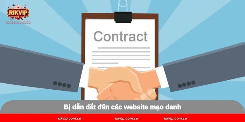 Bị dẫn dắt đến các website mạo danh