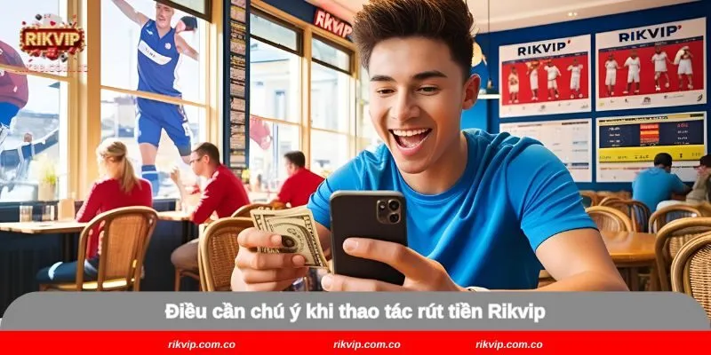 Điều cần chú ý khi thao tác rút tiền Rikvip